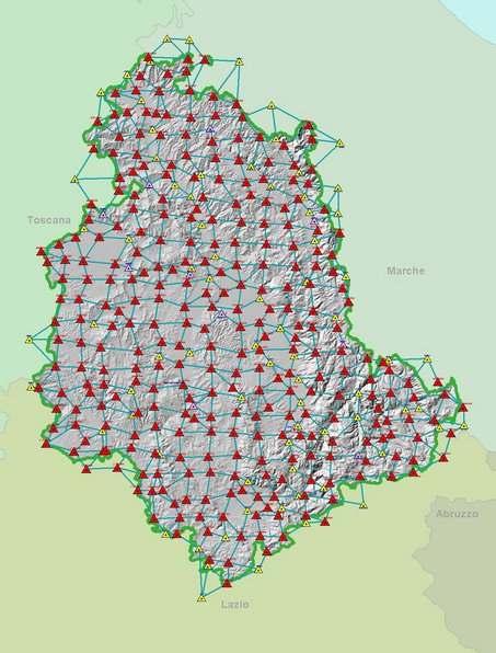 Reti GNSS in La rete geodetica regionale: Realizzazione Collegata a 87 vertici IGM95 61 vertici collegati a linee di livellazione IGM o di raffittimento 294 nuovi vertici 3D realizzati (28 in più