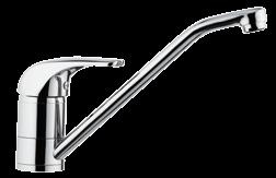 girevole. Single-lever wall mounted sink mixer, with S movable spout.