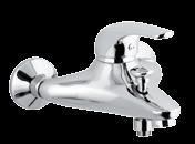 . Single-lever one-hole sink or bath mixer with diverter and shower set.