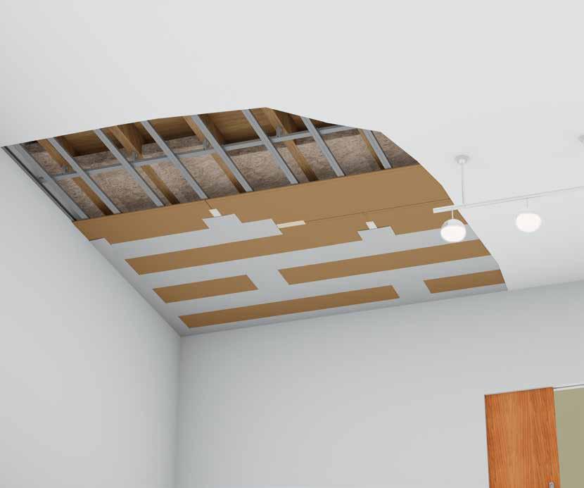 Sistemi per soffitti con travi in legno Silentboard D152.