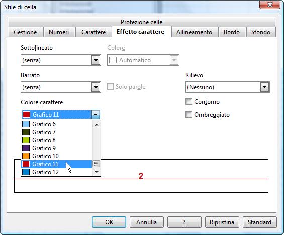 La creazione di uno stile perla formattazione B) Nella scheda Effetto carattere si