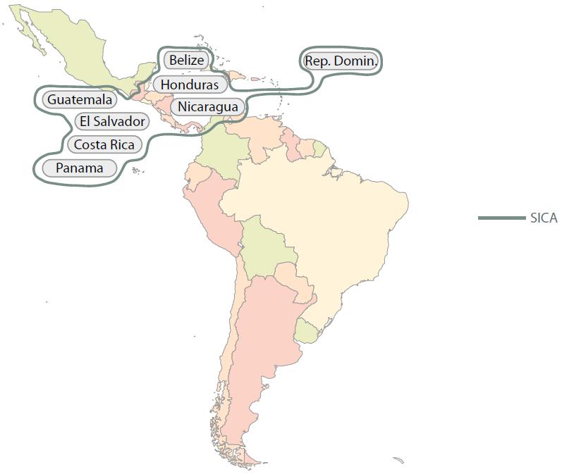 Sistema dell integrazione centro-americana Sistema de la integración centro-americana, SICA Dati generali Anno di fondazione: