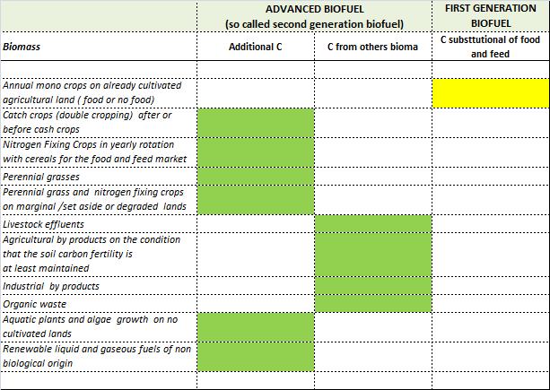 11 Le ns proposte per gli advanced biofuels Le biomasse