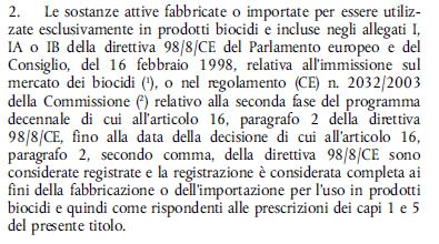 REACH e BIOCIDI Esenti NON Esenti Autorizzazione Restrizione