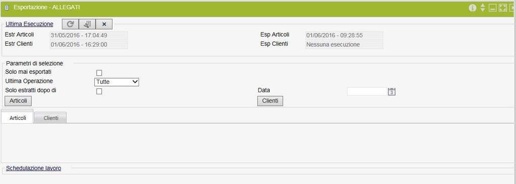 L estrazione popola opportunamente le tabelle di frontiera. 4.