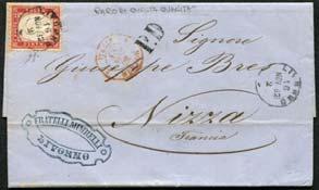 di Sicilia (N 2+ 10/11 + 29/36 + SIC 8) 100,00 2210 1863 lettera da Genova a