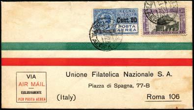 30,00 2264 1927 posta aerea, volo Venezia-Roma il 8