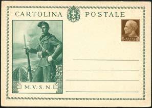 postale 20 + 5 Milizia Milizia Portuaria 50,00 2320 1932 cartolina 