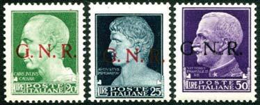 carminio, soprastampato su effigie di Giulio Cesare, firmato
