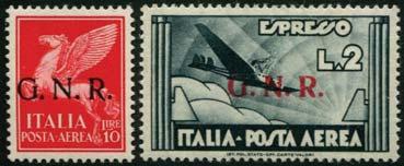 40) 10,00 552 1944 posta aerea, soprastampata GNR,