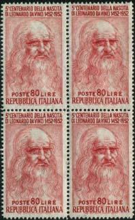 150) 35,00 636 1952 francobolli di Modena e Parma, in quartina (N