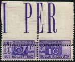 certificato Raybaudi (N PP 66/80 cat. 2.175,00) 450,00 700 1954 pacchi postali, 1000 L.
