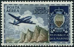 325,00) 90,00 767 1951 francobollo di posta aerea, N