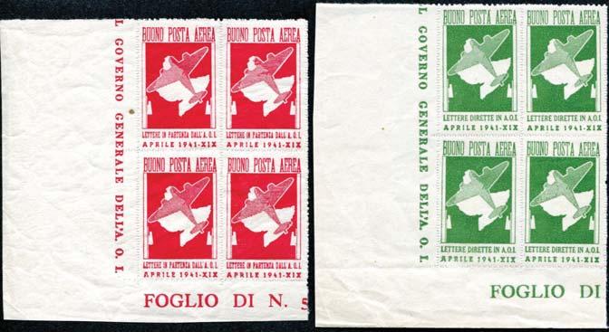 francobolli d Italia, soprastampati (N PA 14/20 cat.