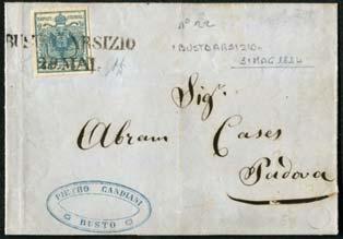 500,00) 700,00 2038 1856 lettera da Milano a Modena, affrancata con 45 C.