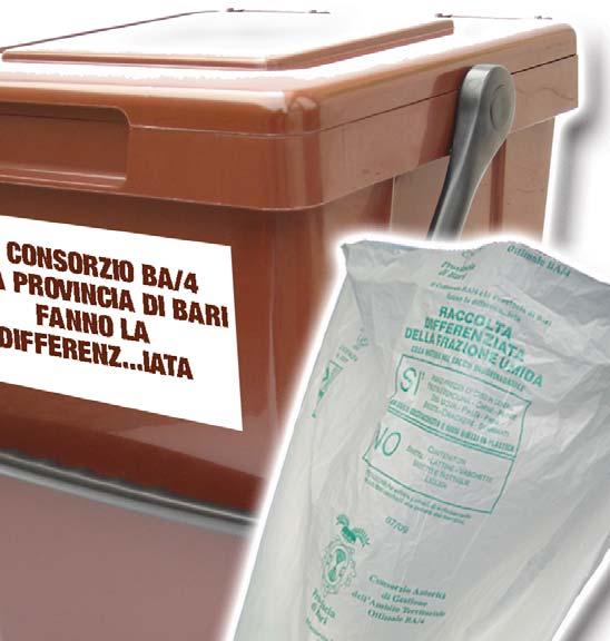 Come usare il contenitore Nei sacchetto biodegradabile, distribuito a tutte le famiglie insieme aile biopattumiere di colore marrone da 10 litri, devono essere raccolti i rifiuti