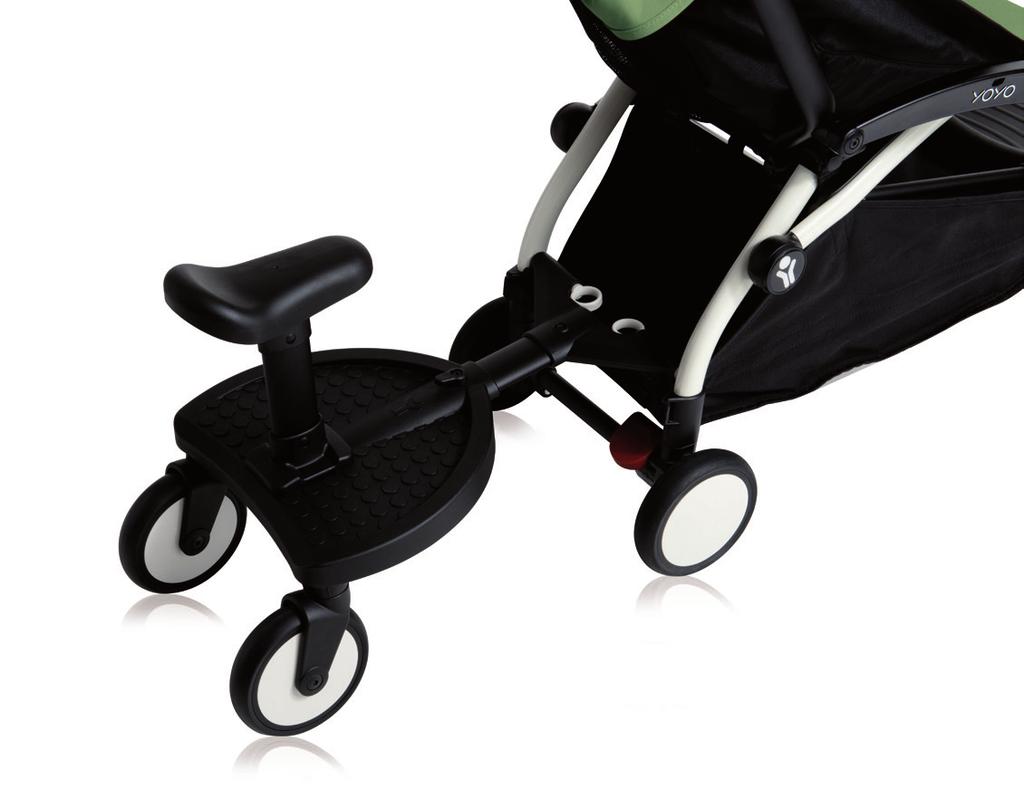 Facile da montare e con una mano soltanto! La pedana YOYO+ è un accessorio essenziale per viaggiare facilmente con due bambini!