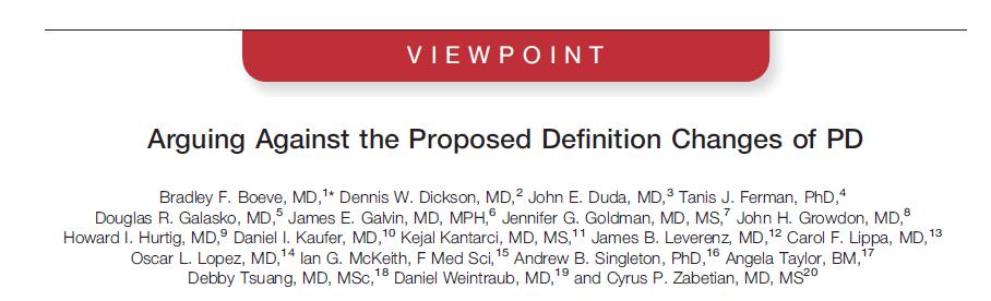 «PD + Dementia and LBD are on a spectrum;