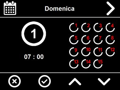 Se si vuole eliminare un evento selezionare il centro del display e dare conferma con il tasto oppure per uscire. Per eliminare l intera memoria mantenere premuto il centro del display per 5s. 5.2.