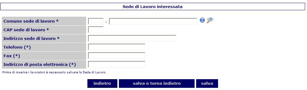 Vardatori (Unificato VARDatori) vengono indicati i dati identificativi delle sedi di lavoro del nuovo datore di lavoro presso cui vengono inseriti i lavoratori interessati al trasferimento d azienda,