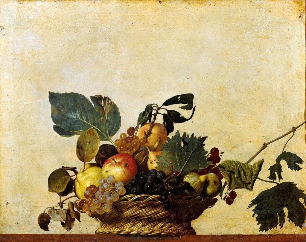CANESTRA DI FRUTTA TITOLO: Canestra di frutta AUTORE: Michelangelo Merisi (Caravaggio) DATA: 1596