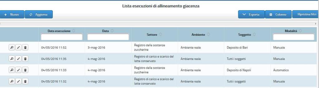 6. Giacenze mipaaf Nel menù Utilità è presente la nuova funzione Allineamento giacenze mipaaf, dalla quale è possibile effettuare l allineamento delle giacenze mipaaf, utilizzate dalla pagina della