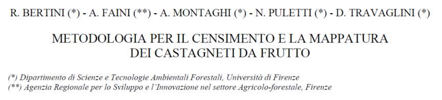 totale Altezza inserzione chioma Raggio medio della chioma % Chioma compressa % Chioma aduggiata Potature Pianta monumentale Accidentalità del