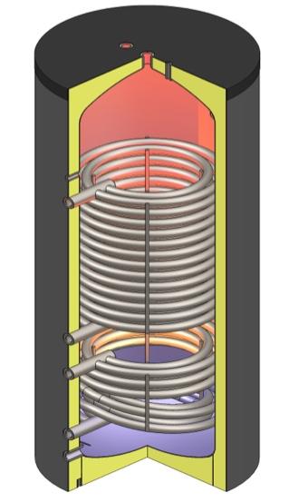 R11 Accumulatori d'acqua potabile per pompa di calore con 2 Gli accumulatori in acciaio inossidabile V4A possono essere utilizzati con fonti d'energia convenzionali e alternative (in particolare