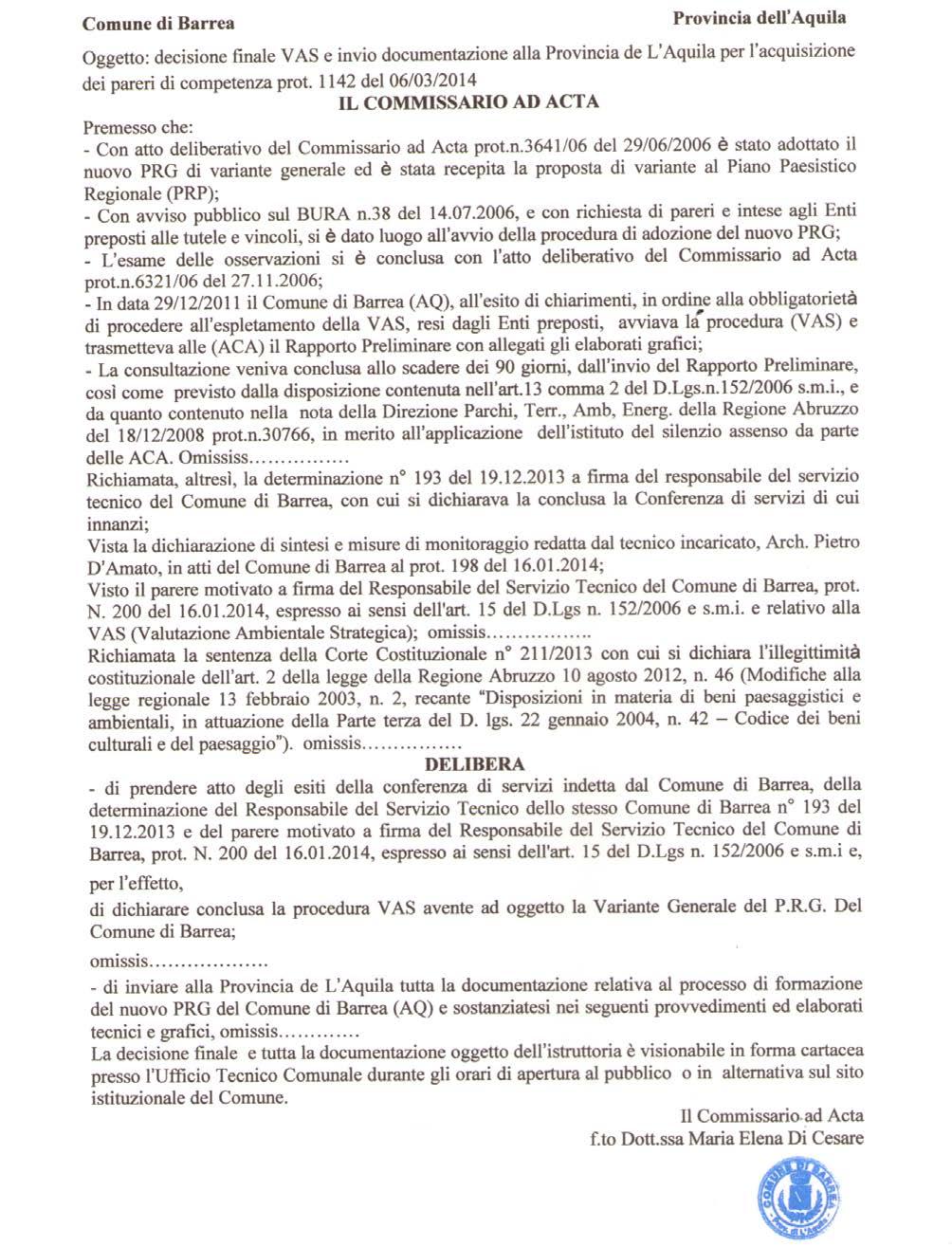 Anno XLIV - N. 14 Ordinario (09.04.2014) Bollettino Ufficiale della Regione Abruzzo Pag.