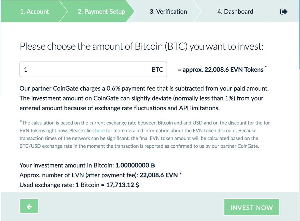 PAGAMENTO IN BITCOIN Seleziona l'importo in Bitcoin (BTC) che desideri investire: Es. 0,00 BTC =.