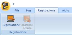 Trasferisci licenza Utilizzare questa opzione per trasferire la licenza del software registrato su un altro computer.