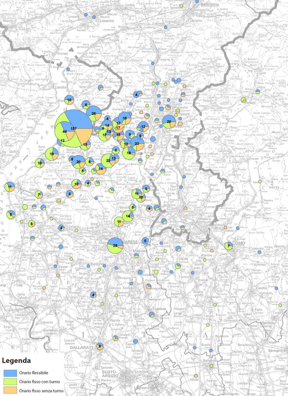 Esempi di Centrale di mobilità: Valle della Tresa 7 aziende, potenziale di ca.