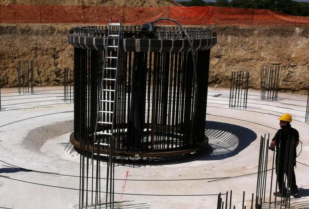 tratto della torre. 7 - Anchor Cage La progettazione strutturale esecutiva sarà riferita al plinto di fondazione del complesso torre tubolare aerogeneratore.