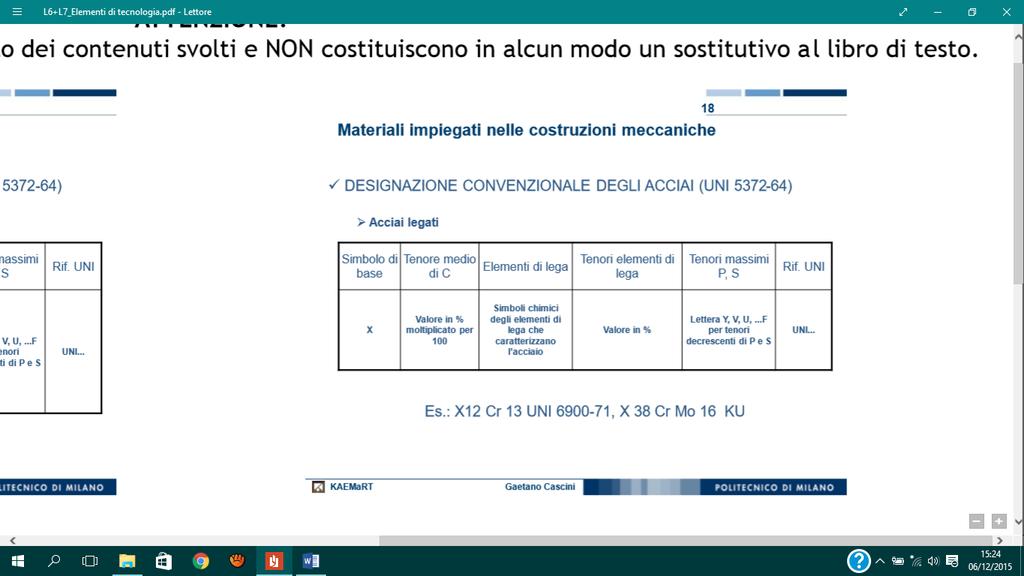 Acciai debolmente legati invece hanno bassi tenori di elementi di lega: si mette solo il tenore di carbonio (il numero che è moltiplicato per 100), seguito dai bassi tenori di lega.