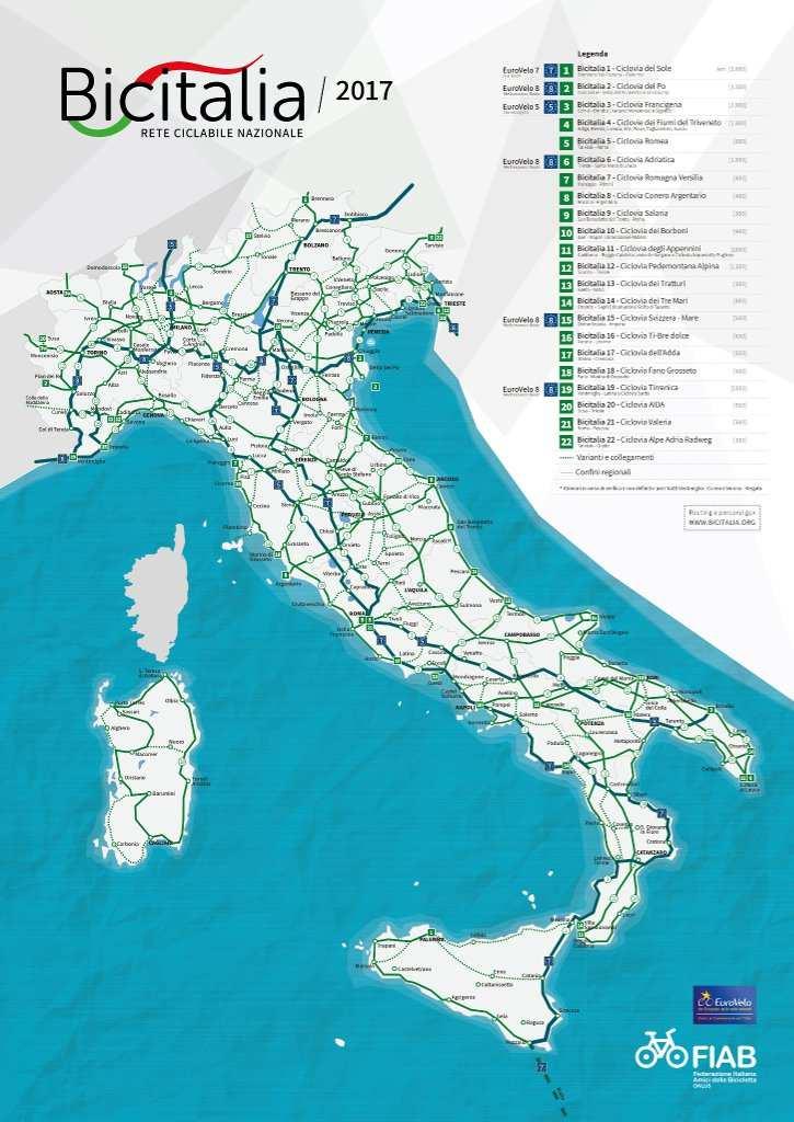 Densità piste ciclabili ISTAT, Densità piste ciclabili anno 2008, km per 100 km2 di superficie comunale https://www.istat.