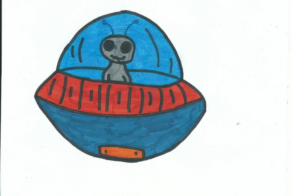 Tizzy, un alieno proveniente da un pianeta lontano, stava viaggiando nello spazio a bordo della sua navicella XXL. Era molto curioso di vedere la Terra.