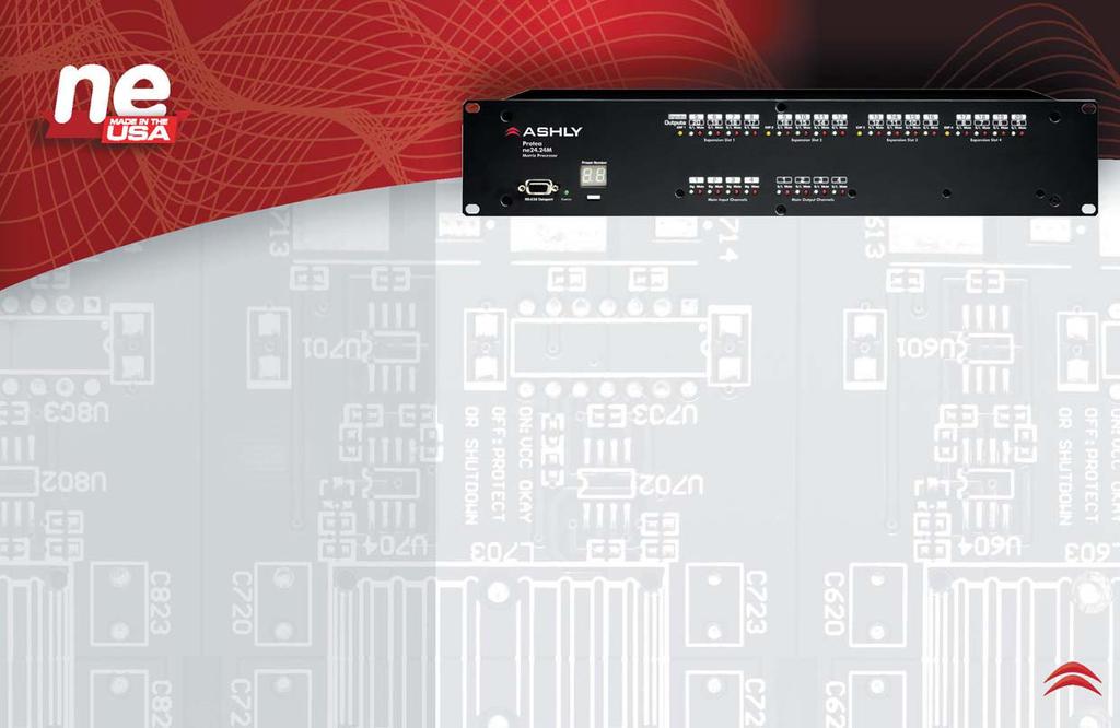 network-enabled matrix processors DSP MATRIX PROCESSING 10/100 Ethernet e RS232 cumputer Interface Standard Ampio DSP Ingressi Mic/Line 24-bit A/D-D/A Audio risoluzione Possibilità di inserimento fi