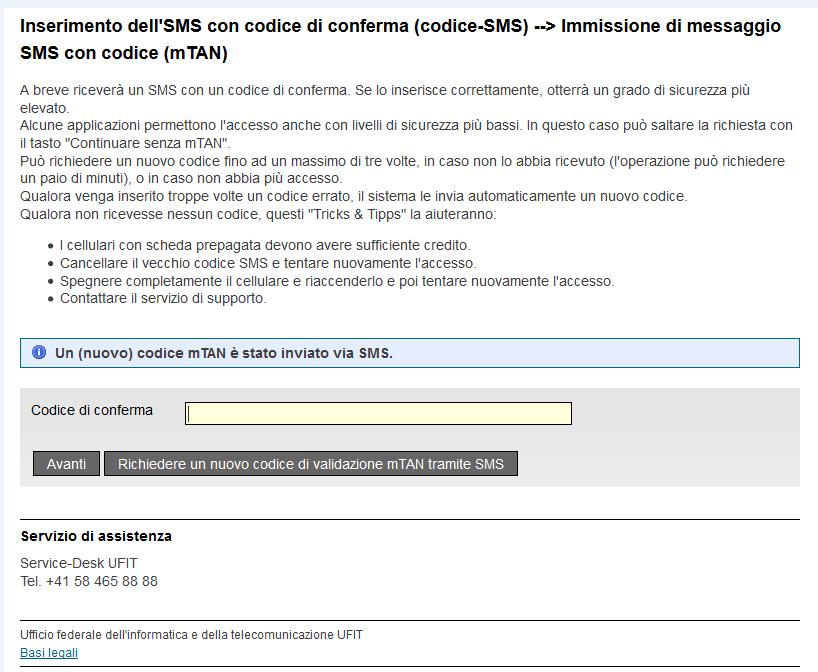 Inserire tale codice nel relativo campo e cliccare su