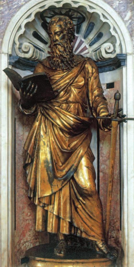 CRONOLOGIA PAOLINA, SECONDO FIK MEIJER Grotte Vaticane, Confessione, statua di San Paolo in bronzo dorato (Ambrogio Buonvicino, 1552 ca.
