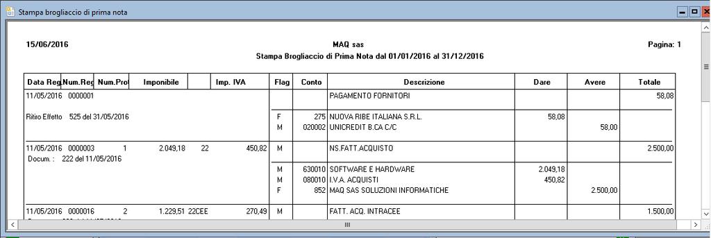 La stampa del bilancio d esercizio permette di visualizzare e/o stampare un documento amministrativo che presenta la situazione patrimoniale ed economica dell azienda in un determinato periodo.