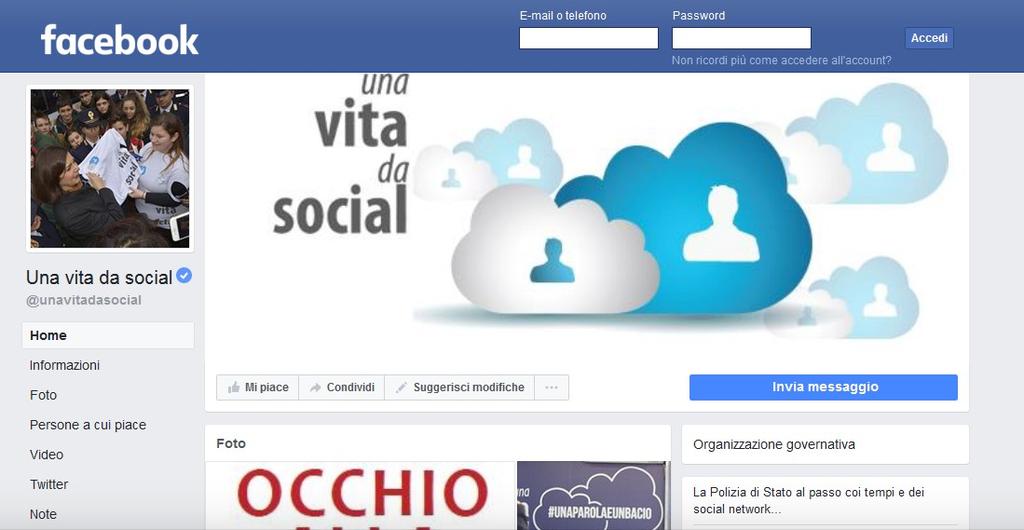 Campagne educative - prevenzione Una vita da social Web in cattedra Non perdere