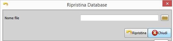 RIPRISTINO DATABASE VECCHIE VERSIONI Solo per database appartenenti alle versioni 6.00 6.01 