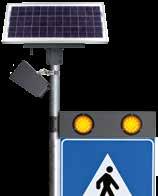 SAFETY CROSS KIT FOTOVOLTAICO 20 W Impianto lampeggiante per passaggi pedonali con sensore di presenza pedoni.