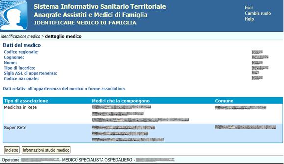 Figura 20 Cliccando il tasto Informazioni studio medico è