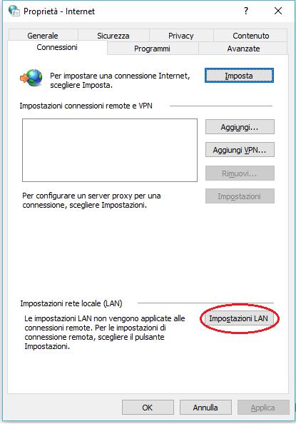 In questa seconda ipotesi, le possibili cause sono legate o a regole restrittive del firewall, e in questo caso è consigliabile rivolgersi al proprio amministratore di sistema, o alla presenza di un