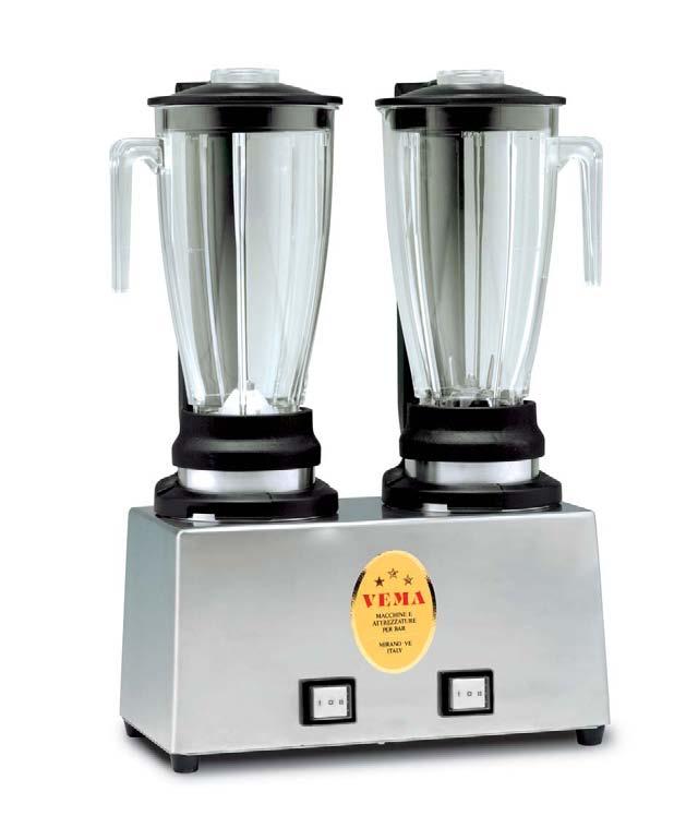 Frullatori FR 2003 Frullatore FR 2003 a 2 bicchieri in policarbonato trasparente da 1,2 litri Frullatore FR 2003/L a 2 bicchieri in acciaio inox da 2 litri (dettaglio).