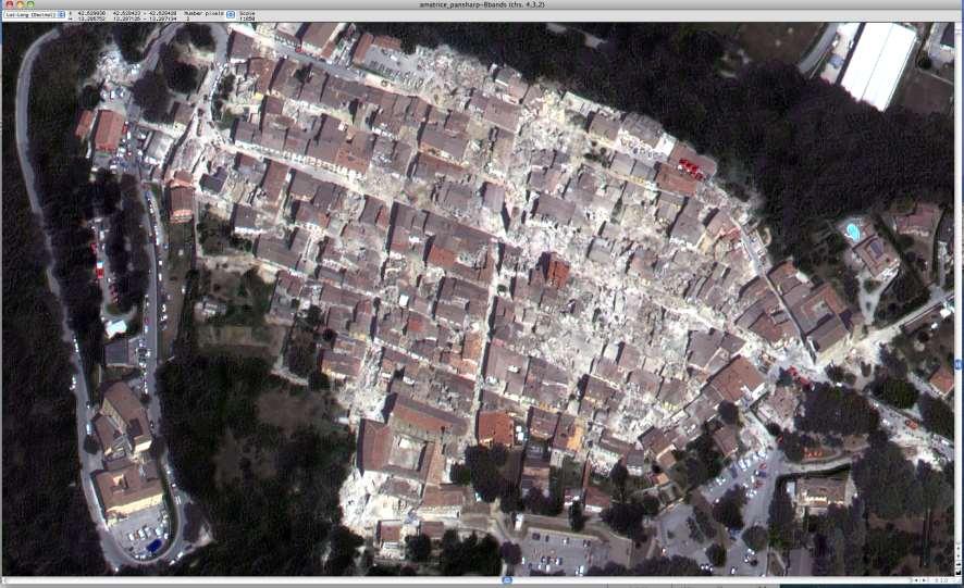 Immagini satellitari post-terremoto Acquisizione WorldView-3