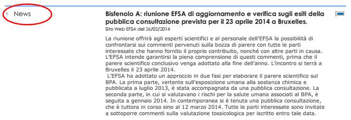 Pubblicazioni aggiuntive In più prevede Invio di comunicazioni in merito a: EFSA: Conclusion, Reasoned