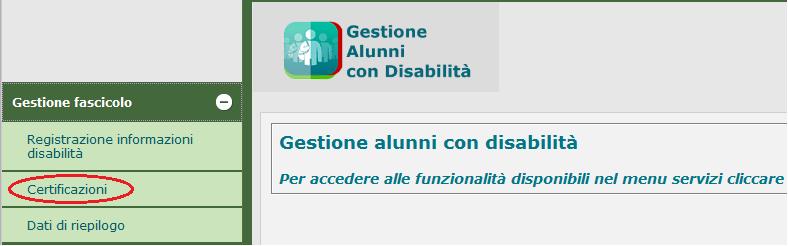 Caricamento Certificazioni Ad integrazione e completamento delle informazioni legate alla disabilità dell alunno, è necessario caricare nel sistema tutta la documentazione medico-clinica che