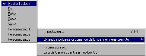 La funzione può essere specificata in Mostra barra strumenti/fax/posta/copia/